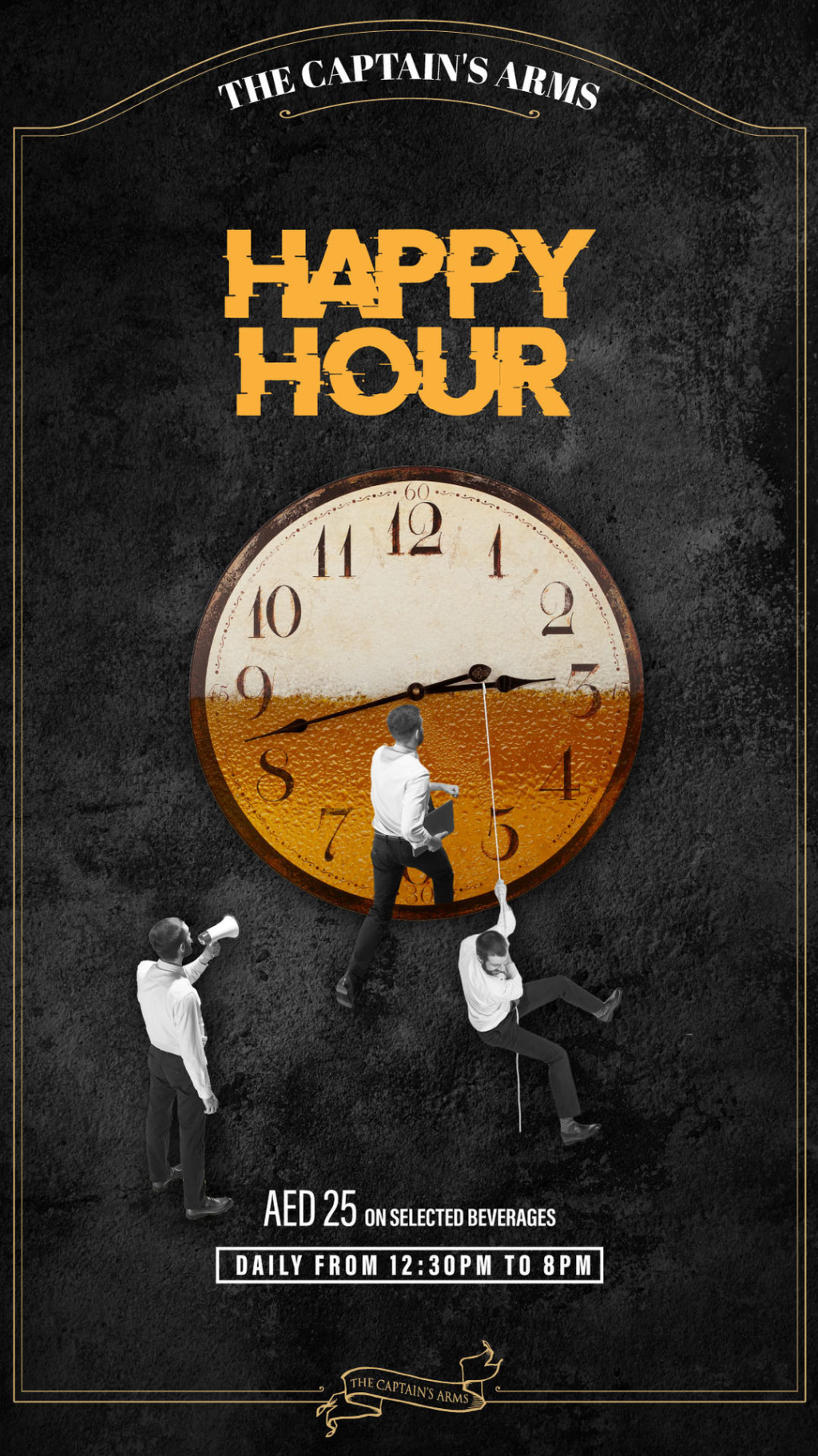 Happy Hour at Captain’s Arms – AED 25 Drinks